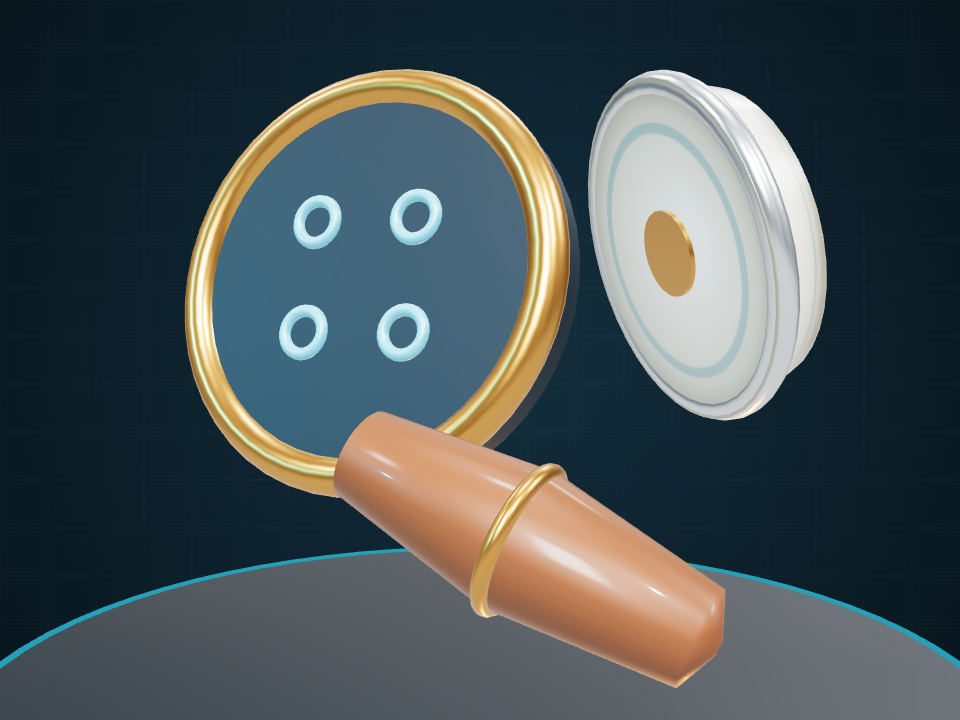 Natural material buttons placeholder