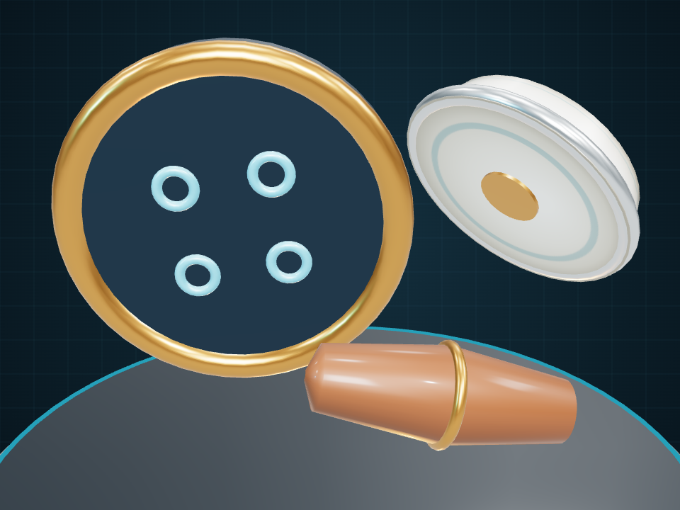 Metal, plastic, ceramic and decorative buttons placeholder